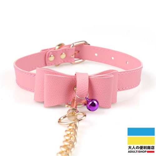 SM系列 - 粉色蝴蝶结项圈
