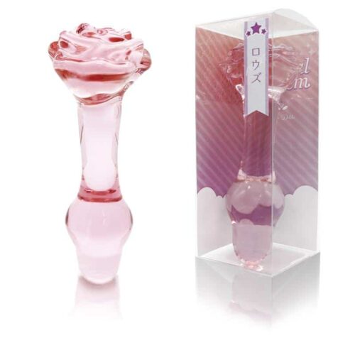日本MERCI - CrystalGem 水晶寶石玫瑰型玻璃肛塞