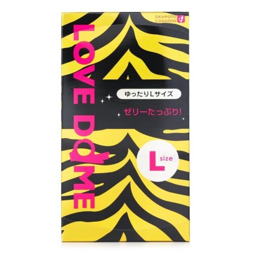 日產岡本 - OKAMOTO LOVE DOME 女性免痛加倍潤滑含蘆薈虎紋避孕套 12片裝 [L碼]