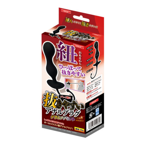 日本T-BEST – 繩紐拉拔 快感易拔設計矽膠肛塞 [雙點快感款]