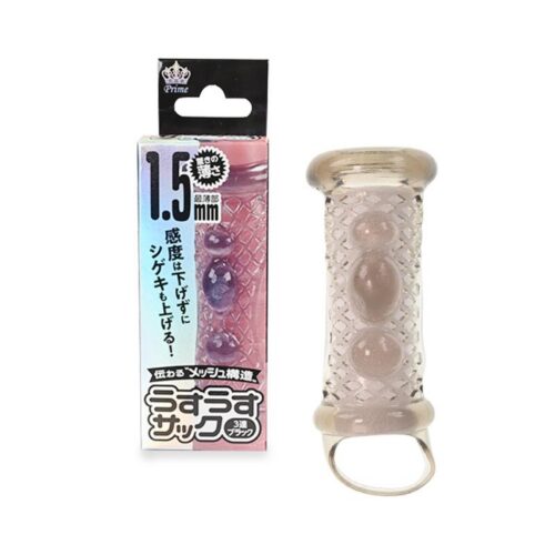 日本PRIME – 驚薄嗨爽 3連突起網格半覆蓋情趣陰莖套 [深度激情款]